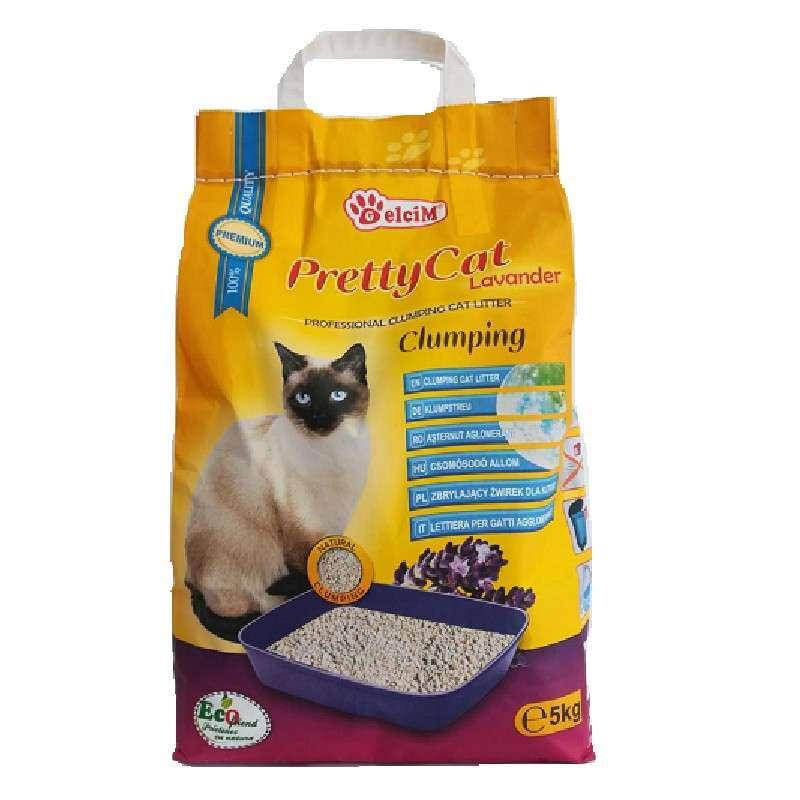 

Pretty Cat Lavander 5 кг - Наполнитель для кошачьего туалета, бентонитовый, с ароматом лаванды