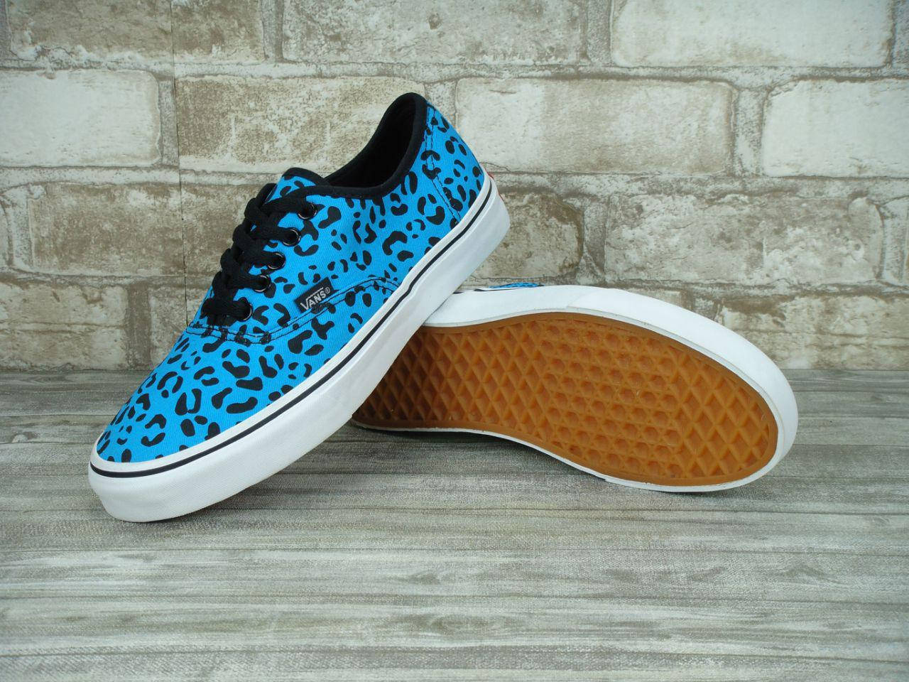 

Кеды текстильные женские Vans Era Leopard " Леопардовые голубые" р.36-39, Голубой