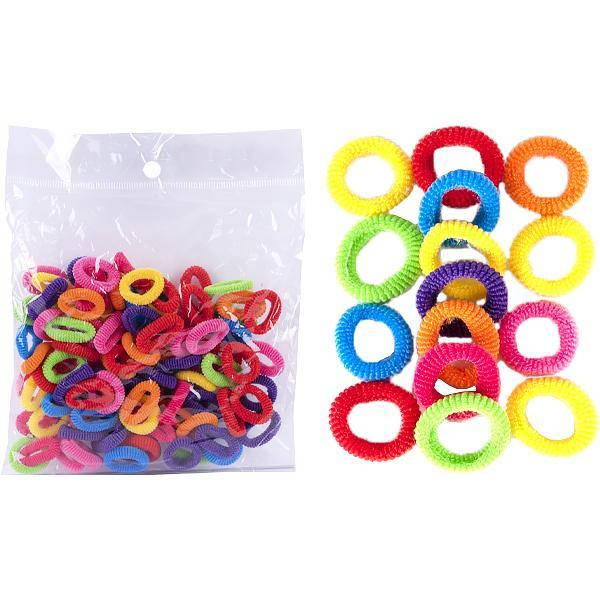 

Резинки для волос набор 100шт диаметр 2см арт. 12-57, Разные цвета