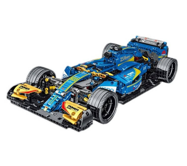 

Конструктор Большая гоночная машинка формула 1 Длина 50 см с подвижными механизмами на 1135 деталей, Синий