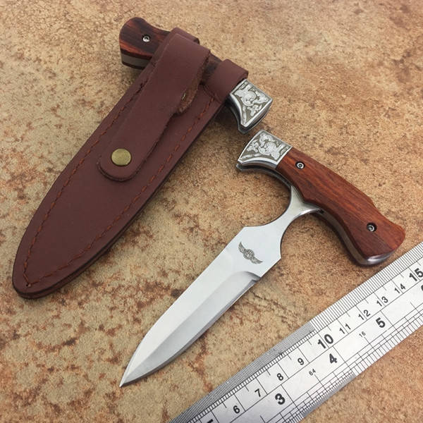 

Тычковый нож Cobratec White Bone Push Dagger Коричневий, дерево, Белый