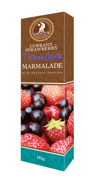 

Мармелад Pate de fruits смородина клубника 192гр 12шт