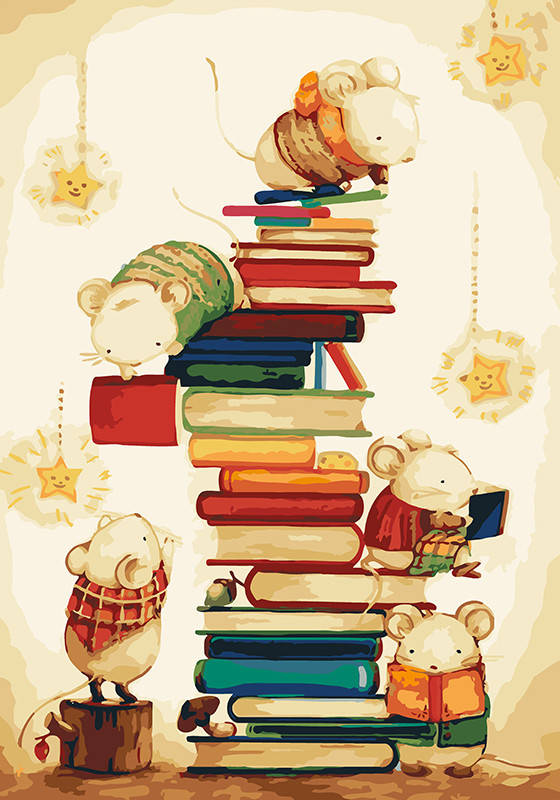 

Картины по номерам - Маленькие читатели (КНО4111)