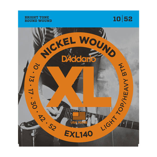 

Струны для электрогитар D`ADDARIO EXL140 XL LIGHT TOP / HEAVY BOTTOM (10-52)