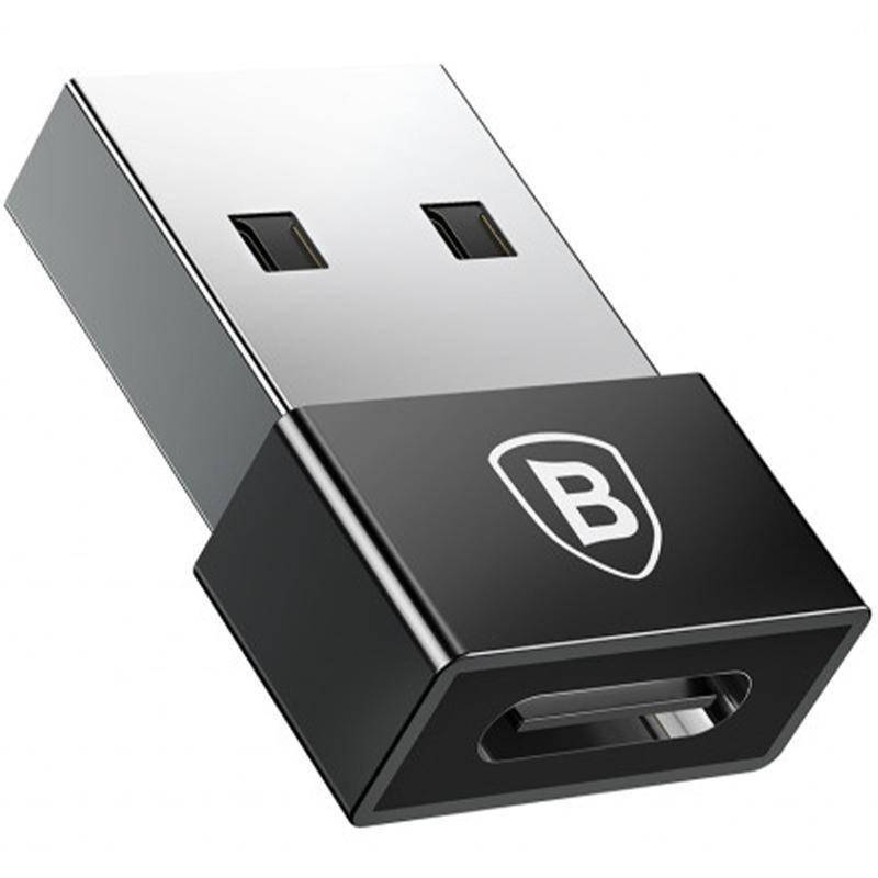 

Переходник адаптер Baseus Exquisite USB to Type-C CATJQ-A01, Черный