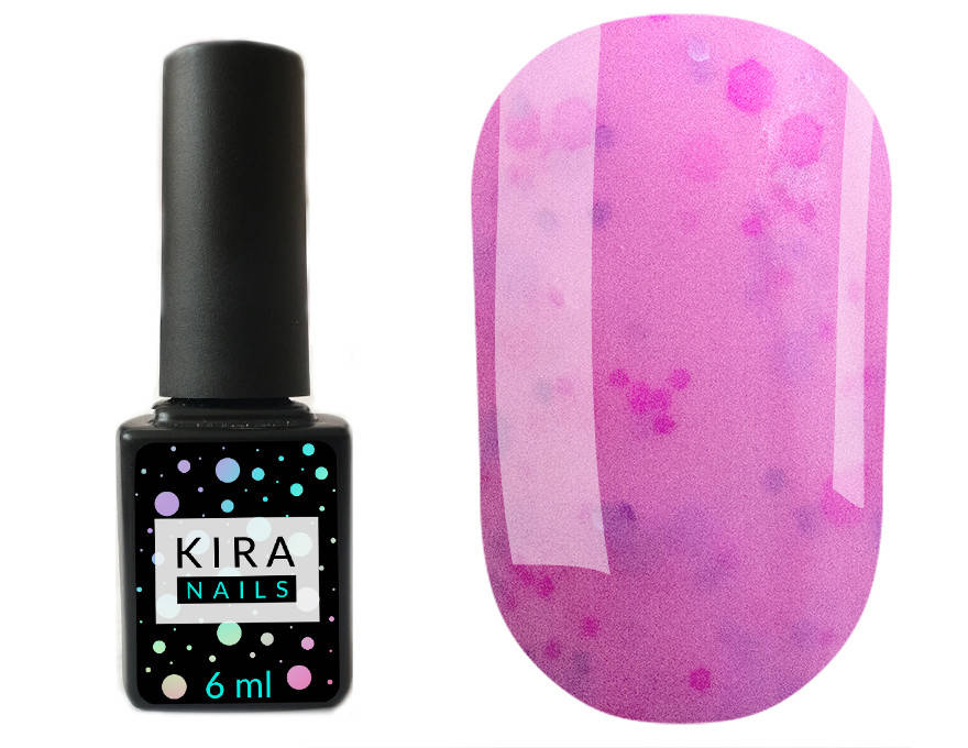 

Гель-лак Kira Nails Yoghurt Boom! №011 (клубничный мусс с неоновыми блестками, йогурт), 6 мл