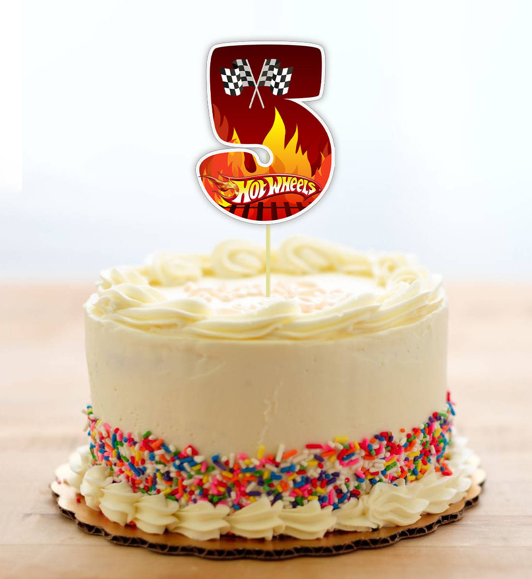 

Топпер-цифра (от 0 до 10см цифра) вырубка "Хот Вилс/Hot Wheels" (1шт) 5