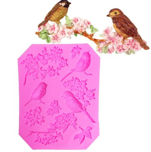 

Кондитерский молд "Птицы" - 11,5*9см, силикон