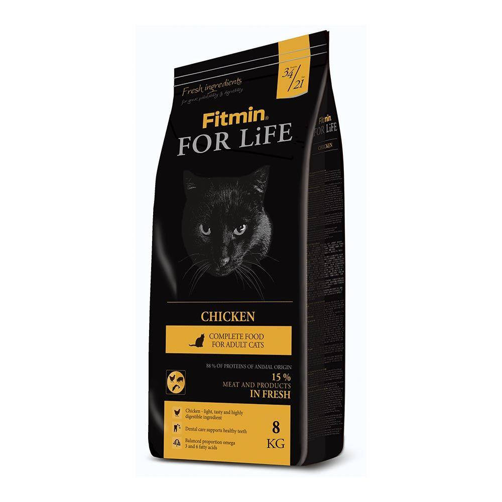 

Сухой корм кoшeк Fitmin cat For Life Chicken с курицей Чехия 1.8