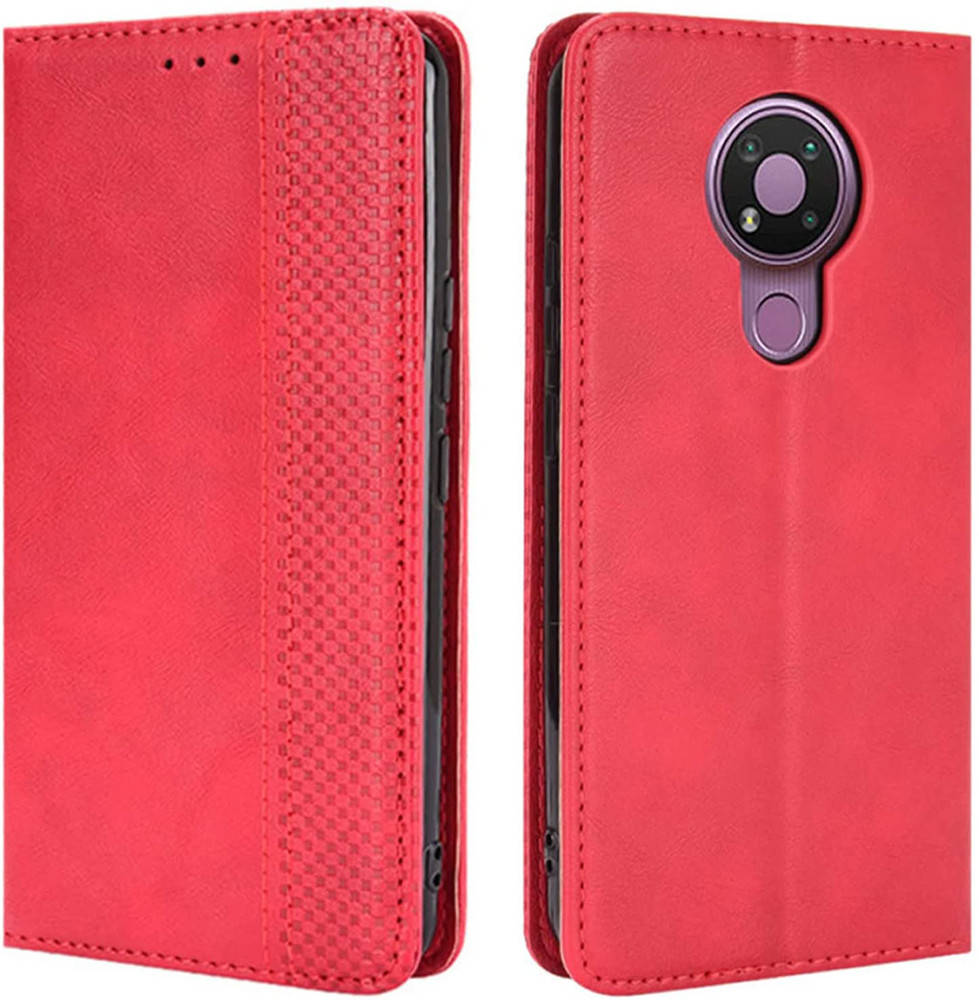 

Чехол книжка RetroLine Nokia 3.4 (Нокиа 3.4), Красный