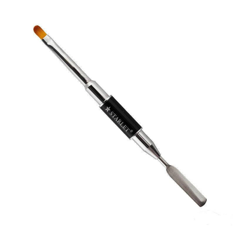 

Кисть для акрил-геля Starlet Professional №6, двусторонняя с лопаткой