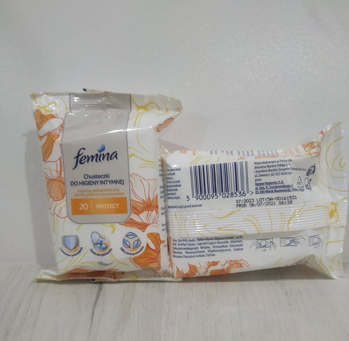 

Влажные салфетки для интимной гигиены Femina Protect, 20 шт. Польша.