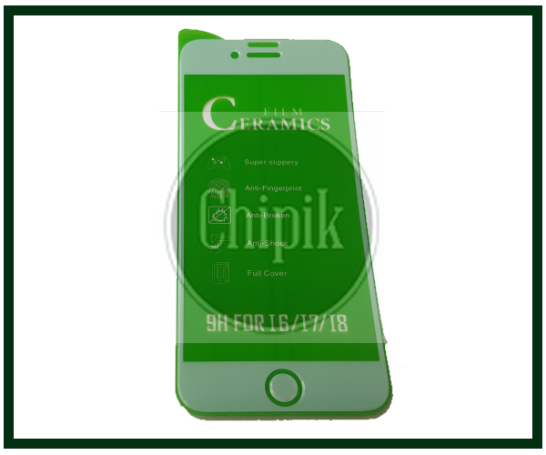 

Защитное стекло дисплея для Apple iPhone 6, iPhone 6S, iPhone 7, iPhone 8 (закаленное стекло) Ceramics 9D,
