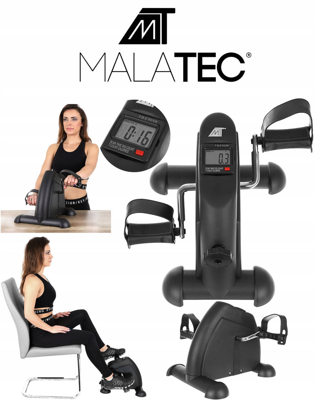 

Мини велотренажер Malatec, Черный
