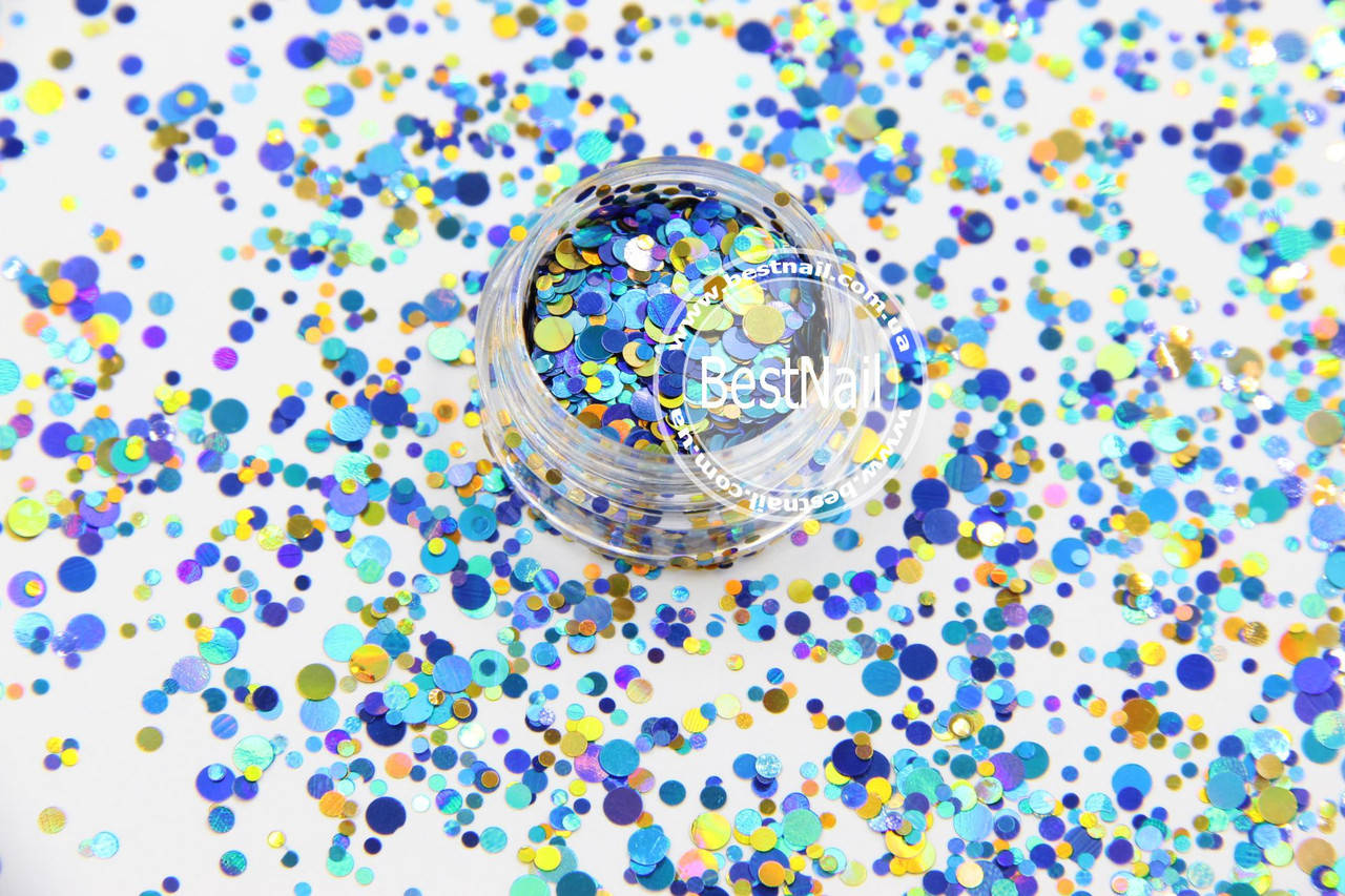 

Конфетти ( пайетки ) для ногтей №032 ( Mix , галограмма)