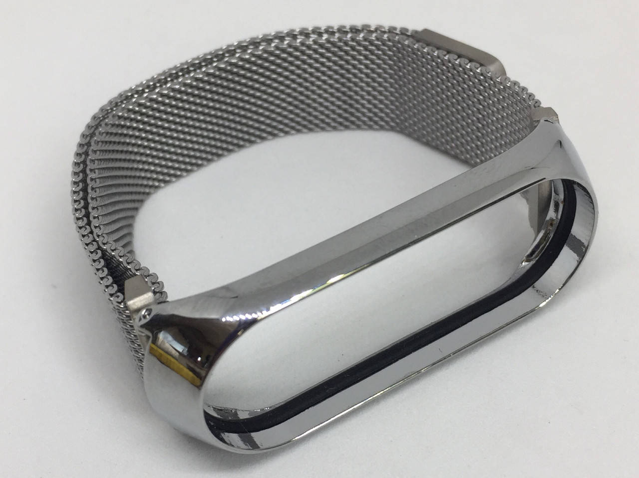 

Металлический ремешок на магните для фитнес браслета xiaomi mi band 3 ми бенд 4 серебро