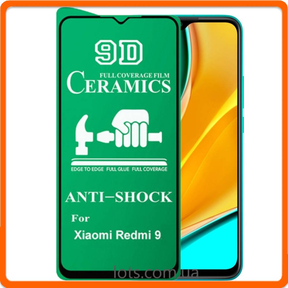 

Защитное Стекло Xiaomi Redmi 9 Ceramics 9D Full Glue, Черный