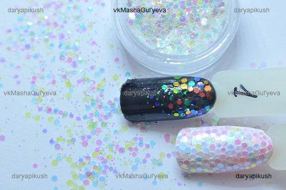 

Радужные чешуйки для декора ногтей для маникюра
