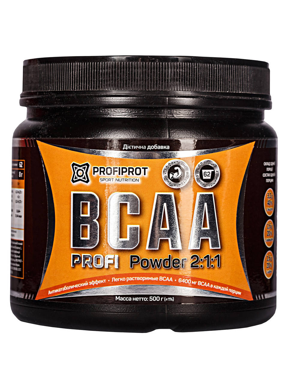 

Аминокиcлоты BCAA 2:1:1 вкус, 500г PROFIPROT