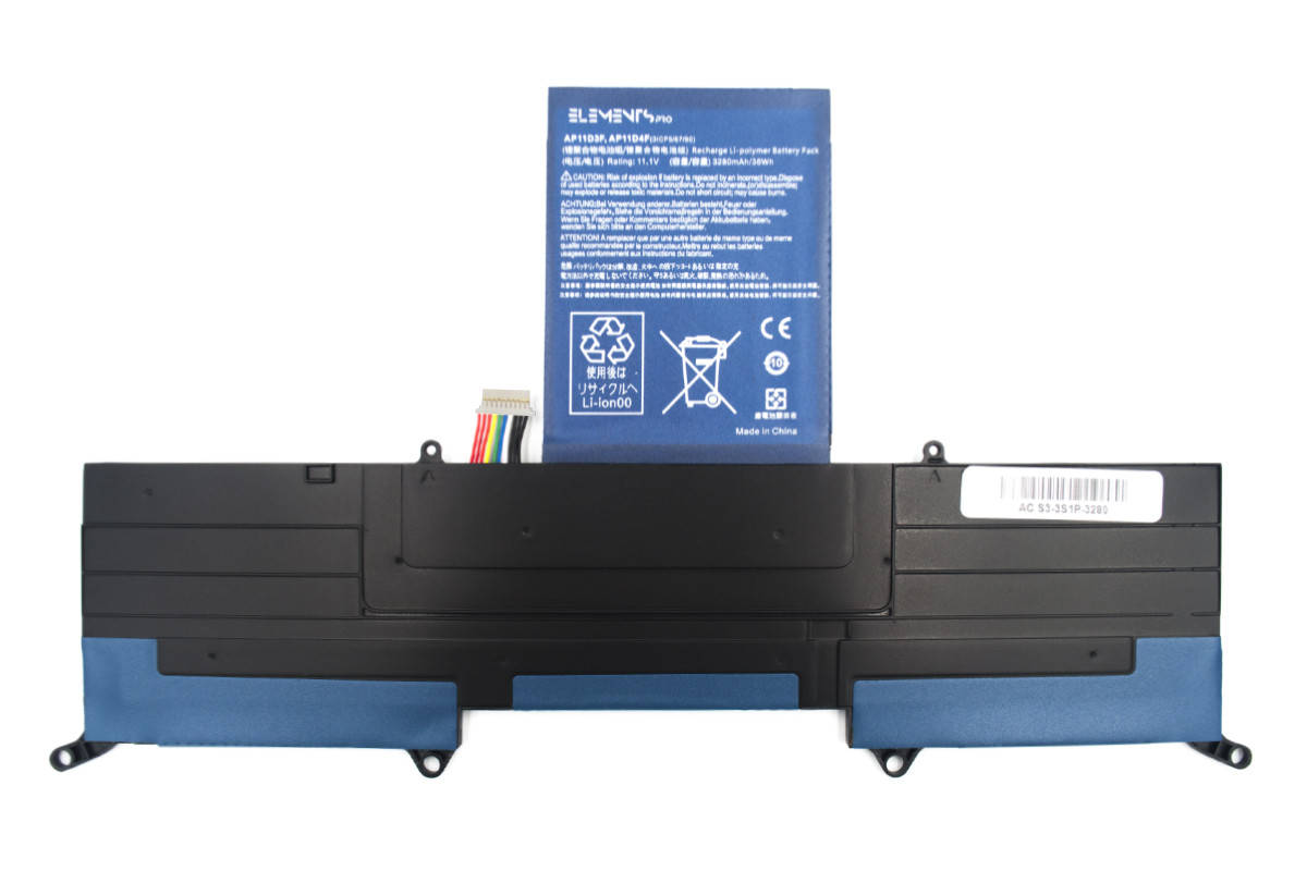 

Аккумулятор для Acer Aspire S3-331 S3-371 S3-391 S3-951 11.1V 3280mAh (S3-3S1P-3280)