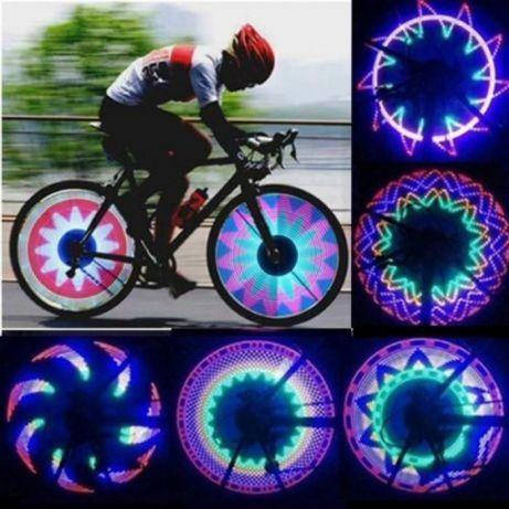 

Подсветка колес радуга 32 LED на спицы ЛЕД моргалка габарит фара вело