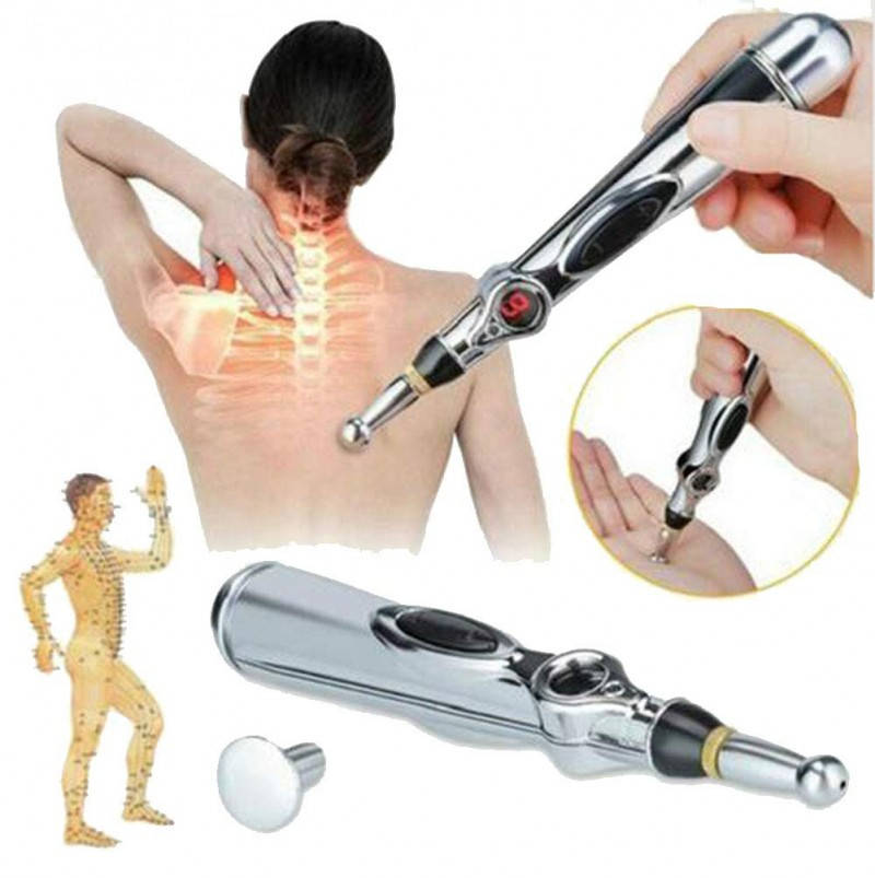 

Массажер в форме ручки для оздоровления тела massager PEN иглоукалывание, три насадки, Массажер для тела