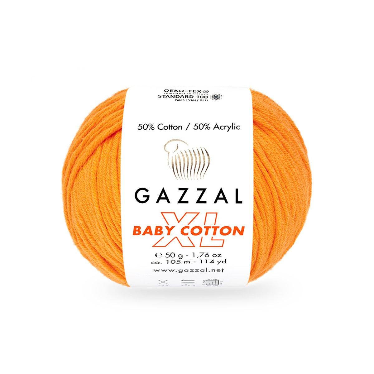 

Gazzal Baby Cotton XL (Газзал Беби Котон ХЛ) № 3416 желток (Пряжа с хлопком, нитки для вязания)