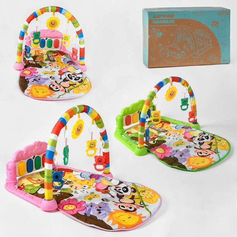 

Коврик развивающий 82232 2 вида, музыкальное пианино, подвеска с погремушками, в коробке