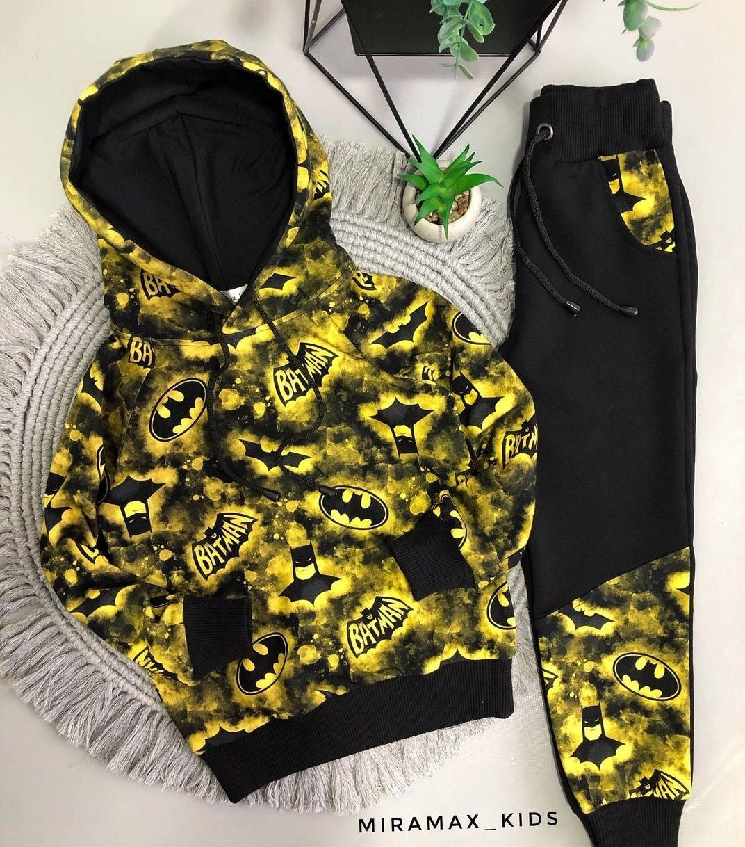 

Футер двунитка "Бетмен на черном" - 180см. (диджитал), Черный