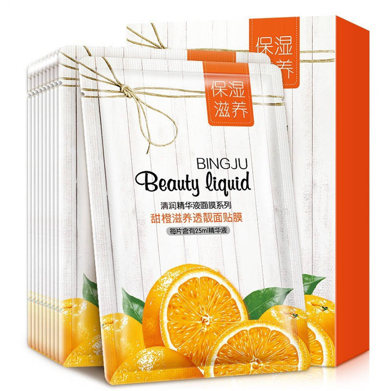 

Осветляющая тканевая маска для лица с экстрактом цитруса Bingju Beauty Liquid, 25г