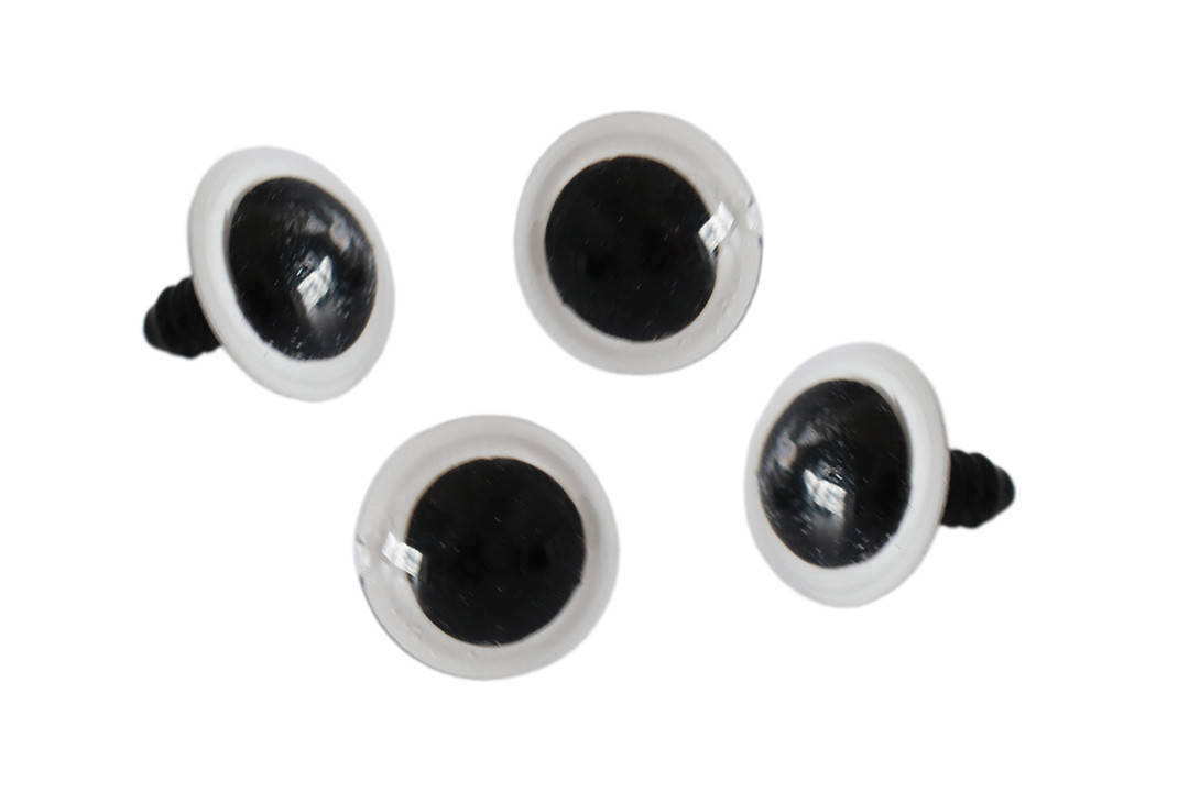 

Глаза для игрушек с заглушками, 16 мм, белые, пара