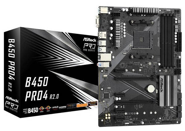 

Мат. плата MB AsRock B450 Pro4 R2.0 (B450/sAM4/128Gb VGA, USB3.2 Gen2 Type-C, 4xUSB3.2 Gen1, 1xUSB3.2 Gen2