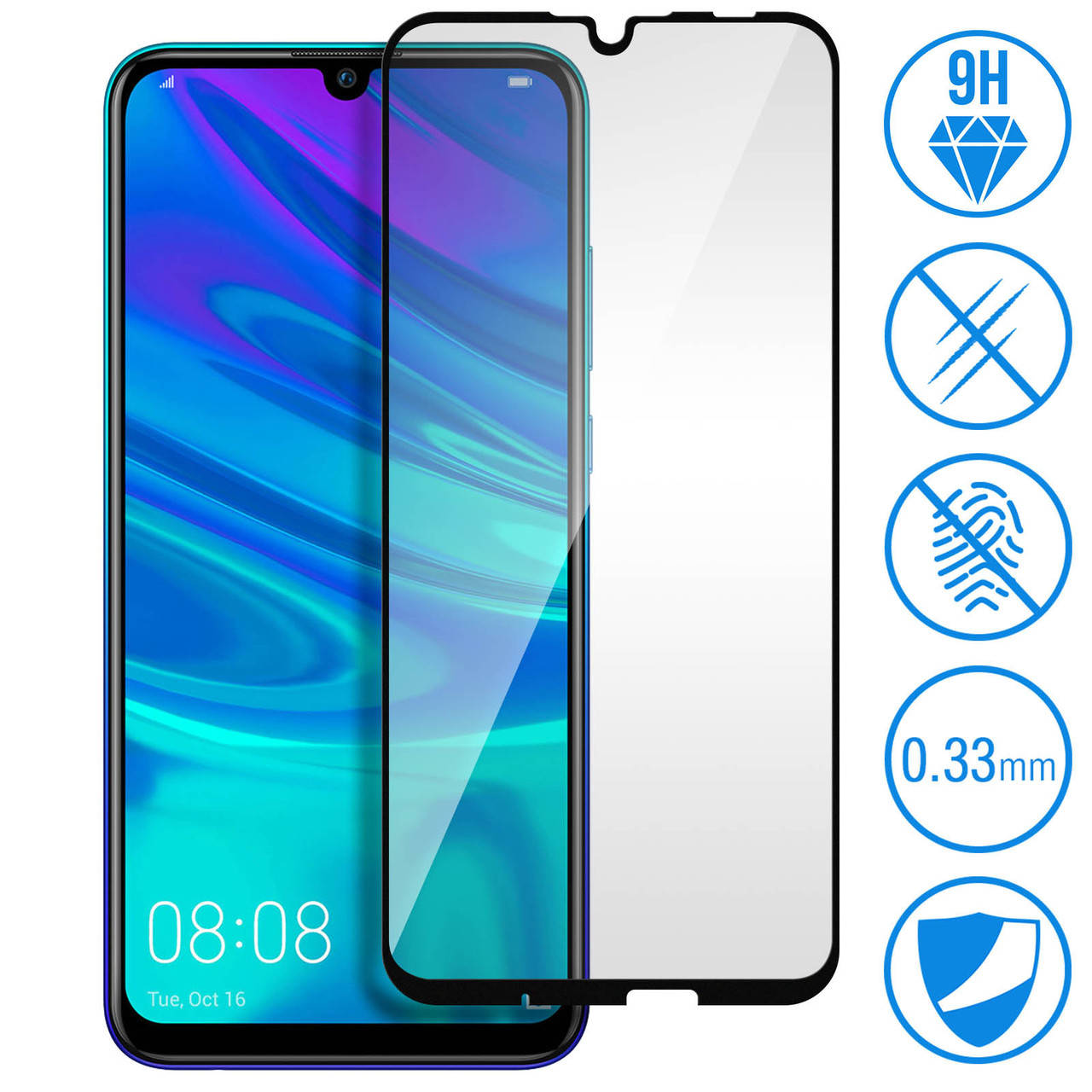 

Защитное стекло Huawei P Smart 2019 (2.5D) Full Glue, Black
