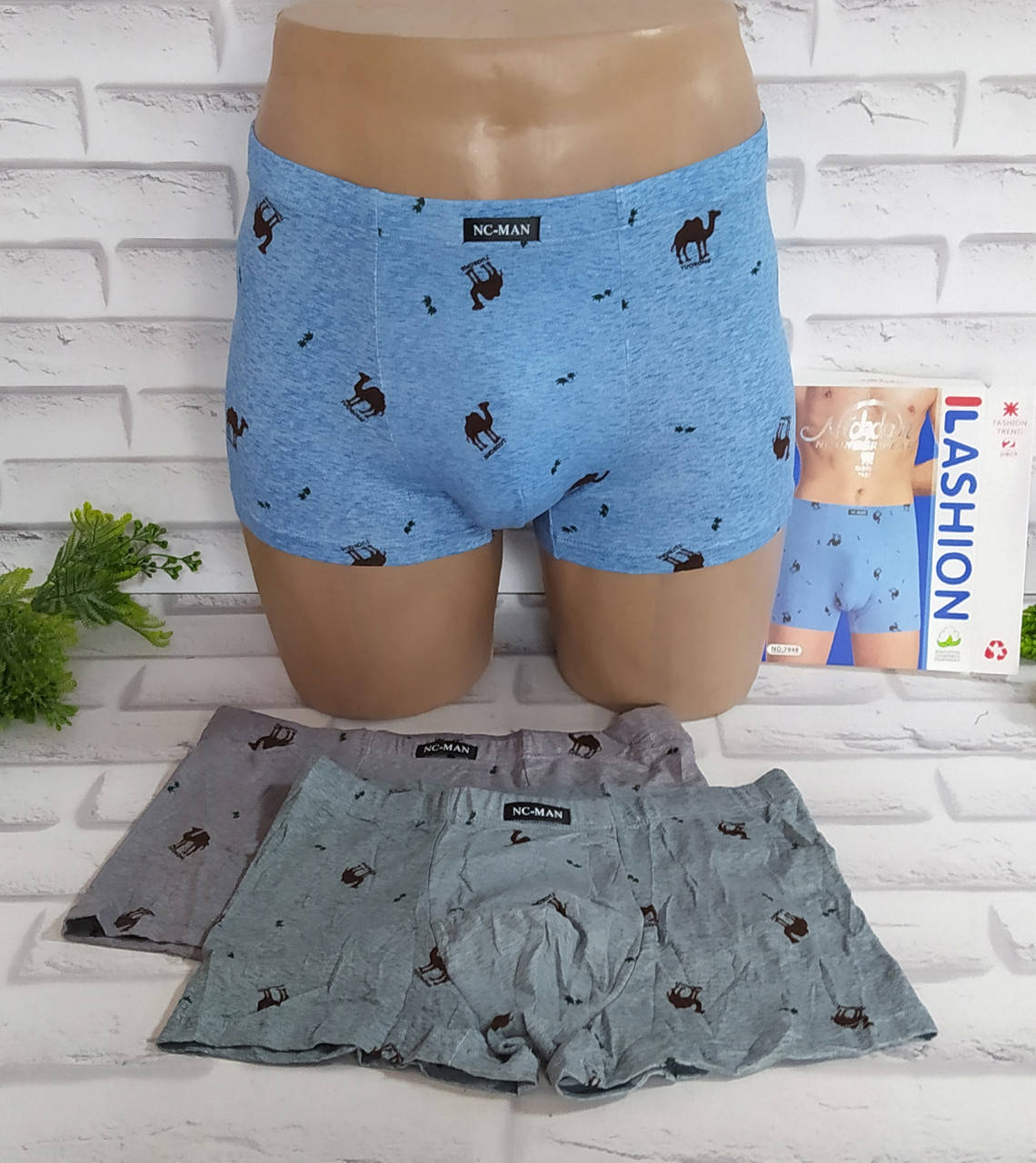 

Трусы мужские боксеры 3XL (52-54) хлопок NC-MAN (7948), Разные цвета