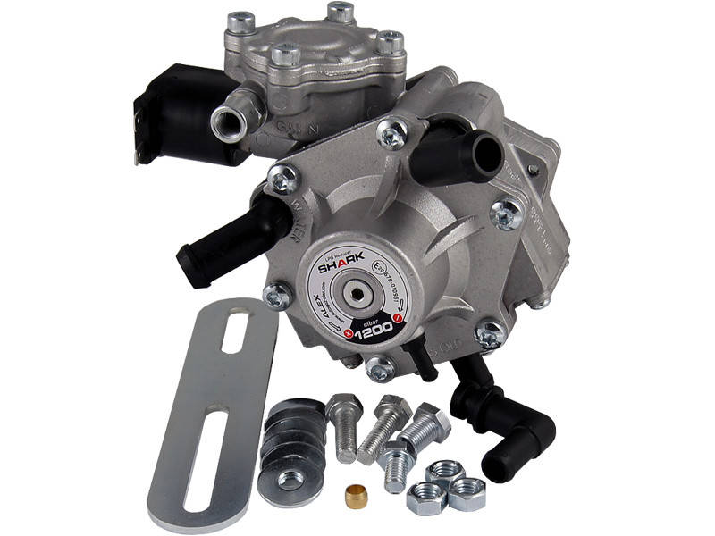 

Газовый пропановый редуктор SHARK 1200 mbar 112 kW 150 л.с. c ЭМК