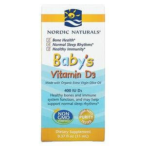 

Nordic Naturals, витамин D3 в каплях, для детей, 400 МЕ, 11 мл (0,37 жидк. унции)