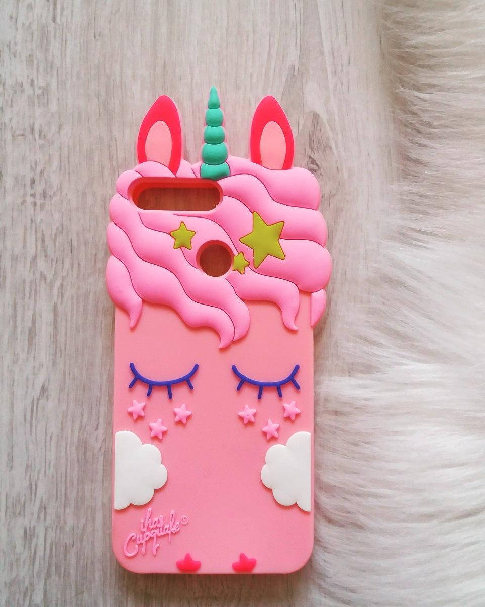 

Чехол на Huawei Y7 2018 Единорог детский розовый