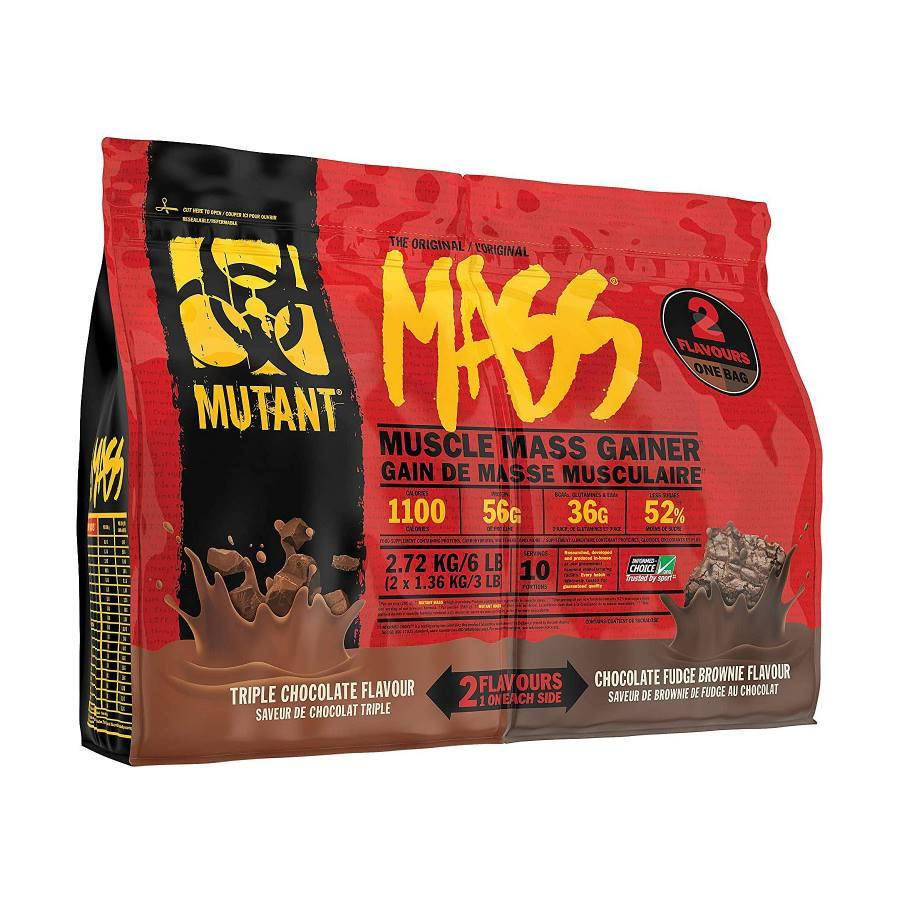 

Гейнер Mutant Mass, 2.72 кг Тройной шоколад и Шоколадное брауни