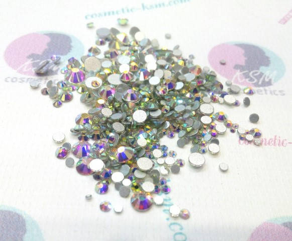 

Стразы 720шт., хамелеон разных размеров, Global, Разные цвета