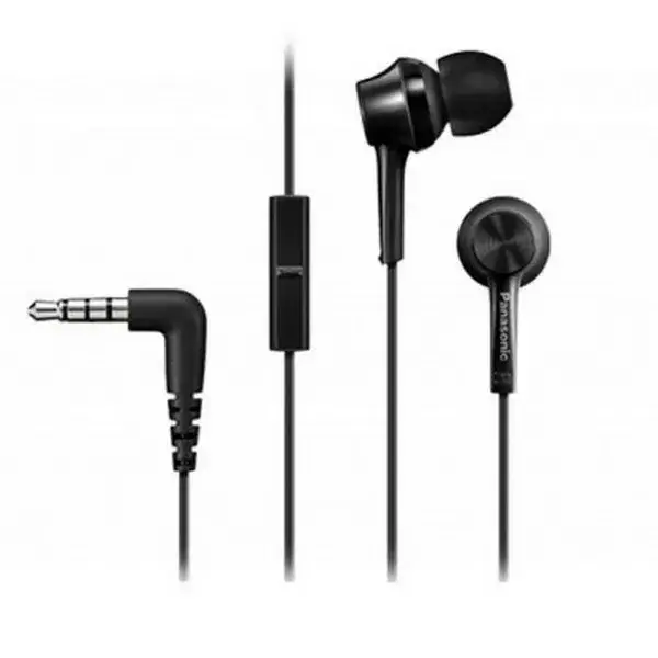 

Проводные наушники Panasonic RP-TCM115GC Black вакуумные с микрофоном, Черный