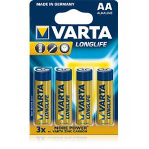 

Батарейка VARTA LONGLIFE R-6 AA Блистер (алкалайн) 4шт / ок 80шт. / Уп