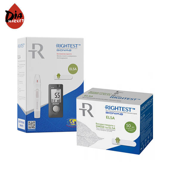 

Глюкометр Bionime Rightest Elsa (Бионайм Элса) + 50 тест полосок (ELSA)
