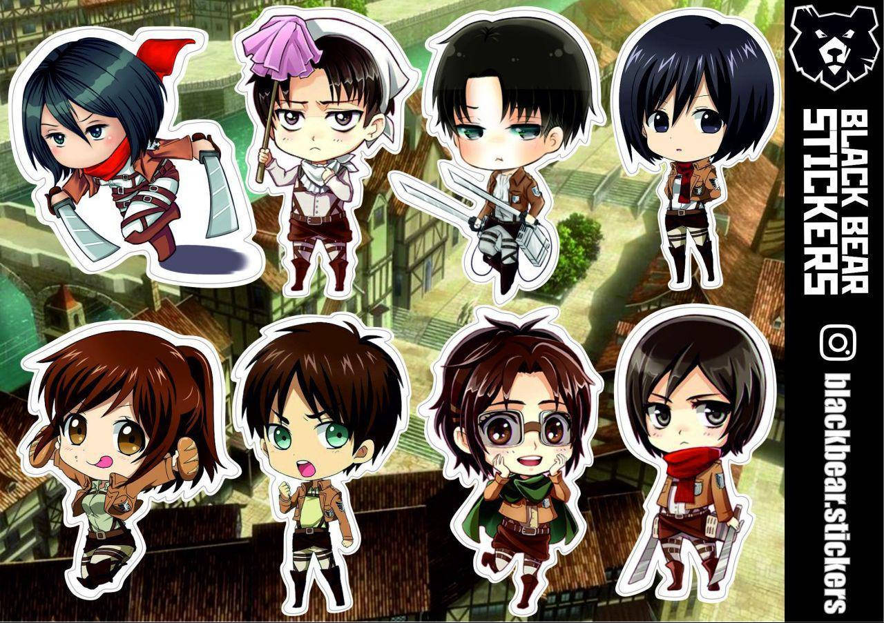 

Стикерпак №12: "Attack On Titans, Атака на титанов". Стикеры, наклейки, набор