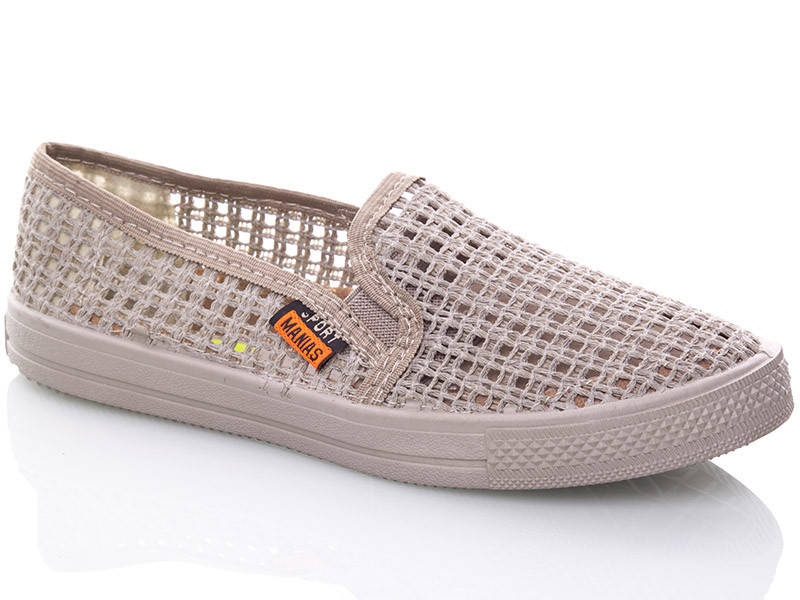 

Мужские летние текстильные мокасины кеды слипоны тапки "Лукайл", Бежевый