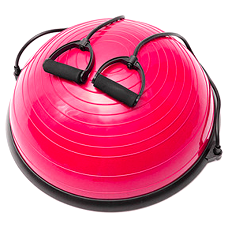 

Гимнастическая полусфера BOSU для фитнеса балансировочная подушка 58 см розовая (BVR-0130), Розовый