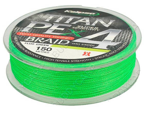 

Шнур 150 м 0.18 мм 13.2 кг Kalipso Titan PE x4 Fluo Green, Салатовый