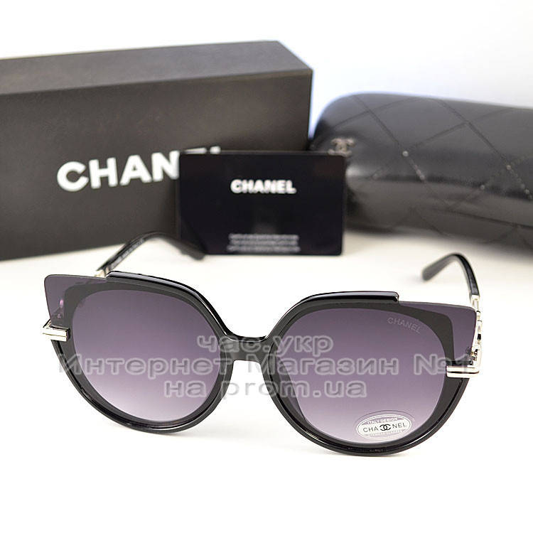 

Брендовые модные Очки Chanel новинка 2022 Женские солнцезащитные Стильные Шанель, Черный