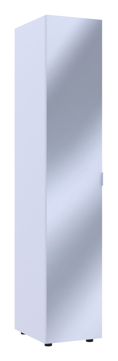 Шафа для одягу Doros Гелар Білий з Дзеркалом 39х49.5х203.4 (44900242) 2