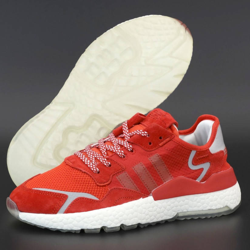 

Мужские кроссовки в стиле Adidas Nite Jogger, красный, рефлектив, Вьетнам 45