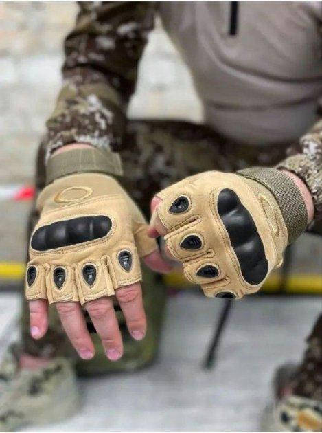 

Тактические перчатки Oakley, с накладкой , Cayote, Песочный